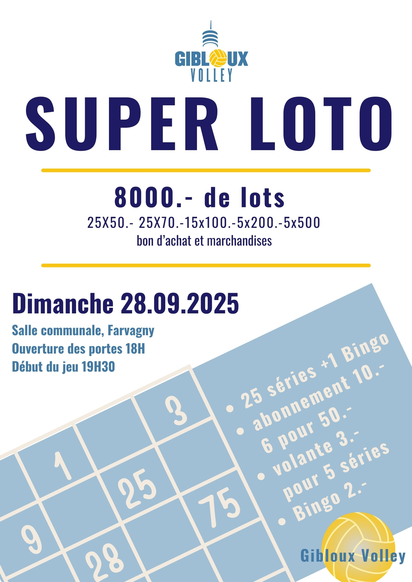 Image Super loto de Gibloux Volley
