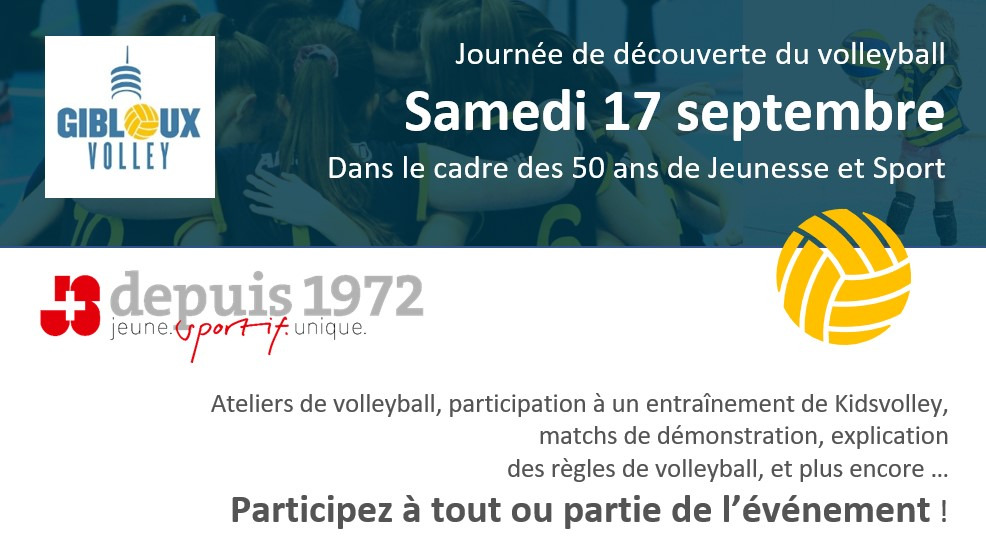 Image Journée découverte du Volleyball dans le cadre des 50 ans de J+S