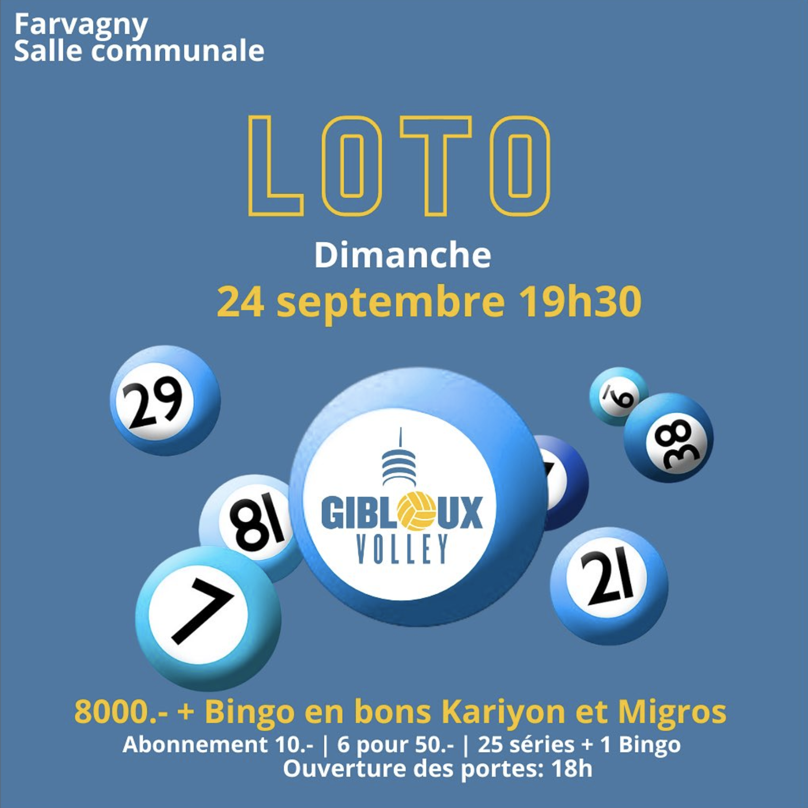 Image Loto dimanche 24 septembre 19h30 a Farvagny